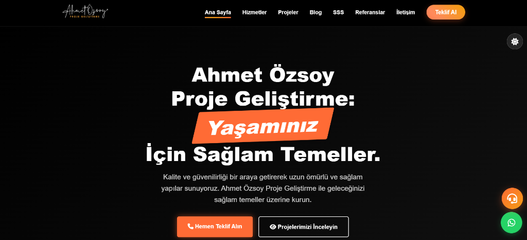 Ahmet Özsoy Proje Geliştirme